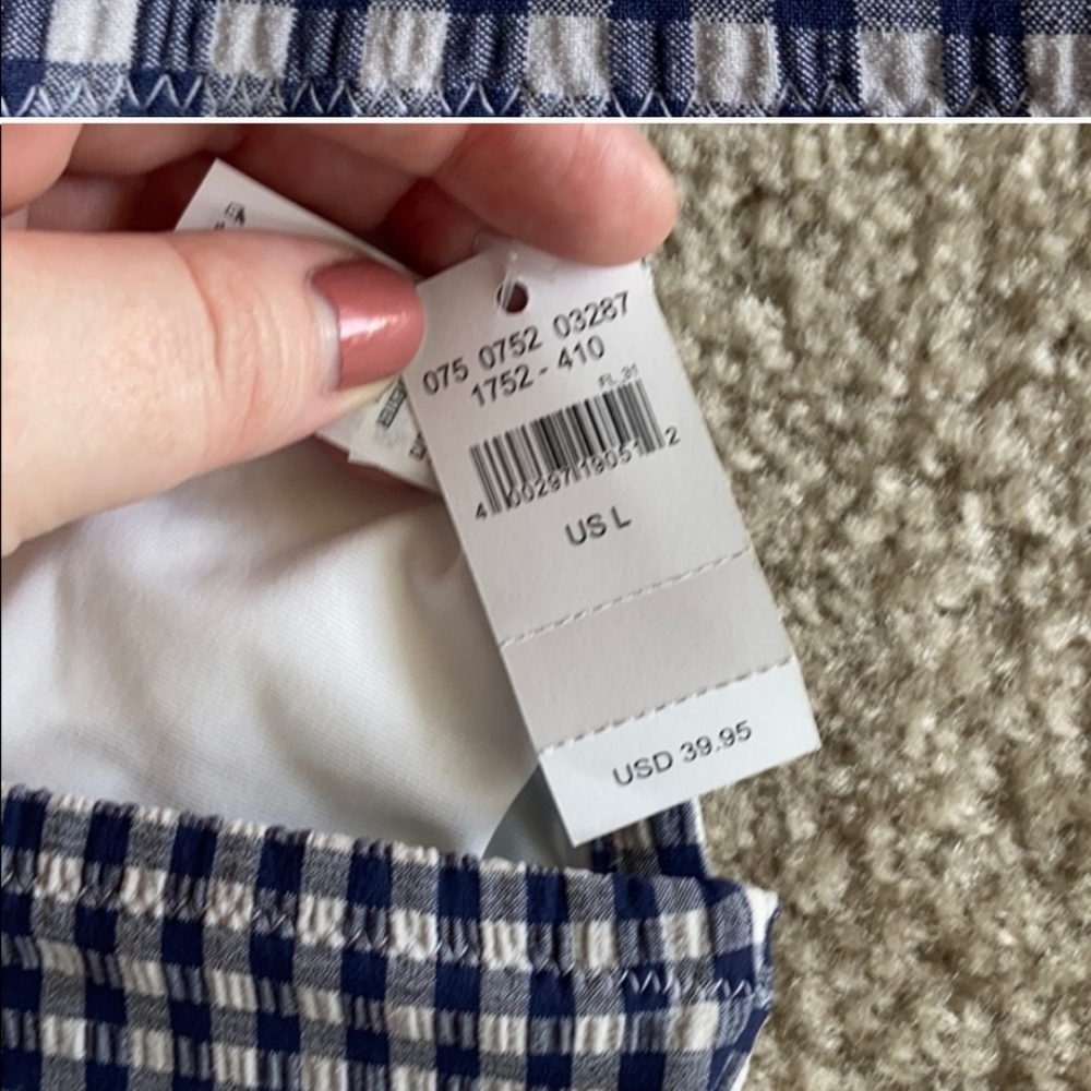 NWT Aerie gingham Swim Top - Picture 4 of 4